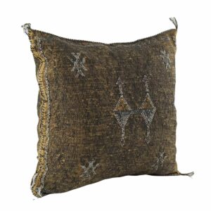 Washed brown Pillows silk All sizes ,Pillow Cactus Silk, Lumbar Cushion Handmade Silk Decorative Pillow, Moroccan Sabra Decorative Cushion