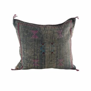 Purple Pillows silk All sizes ,Pillow Cactus Silk, Brown Lumbar Cushion Handmade Silk Decorative Pillow, Moroccan Sabra Decorative Cushion