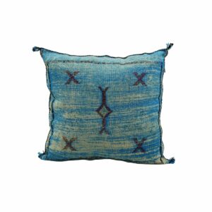 Sky Blue Pillows silk All sizes ,Pillow Cactus Silk, BlueLumbar Cushion Handmade Silk Decorative Pillow, Moroccan Sabra Decorative Cushion