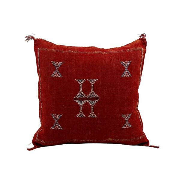 Red Pillows silk All sizes ,Pillow Cactus Silk, Pink Lumbar Cushion Handmade Silk Decorative Pillow, Moroccan Sabra Decorative Cushion